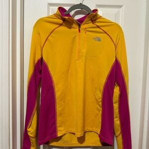 The North Face Yellow and Pink Quarter-Zip